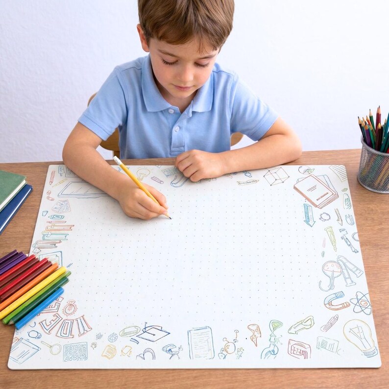 Friendly Fox Back to School Paper Desk Pad, DIN A2 Tear-off Paper ...
