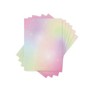 Friendly Fox Briefpapier Regenbogen, 50 Blatt Briefpapier, DIN A4 buntes Papier zum Briefe schreiben, Motivpapier Twist