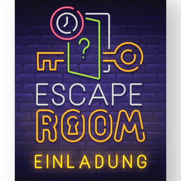 Escape Room Einladung, 12 Detektiv Einladungskarten Kindergeburtstag Escape Schatzsuche, Geburtstagseinladung