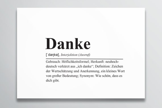 Danke Definition Dankeskarten 12 Dankeschon Karten Blanko Etsy