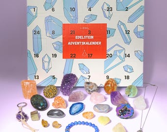 Edelstein Adventskalender Entdeckung - Kristalle Weihnachtskalender Halbedelsteine und Mineralien