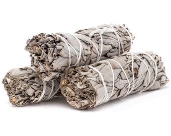 Weißer Salbei oder Salbei mit Blüten, Räucherware, geprüfte Qualität, Smudge Sticks, White sage