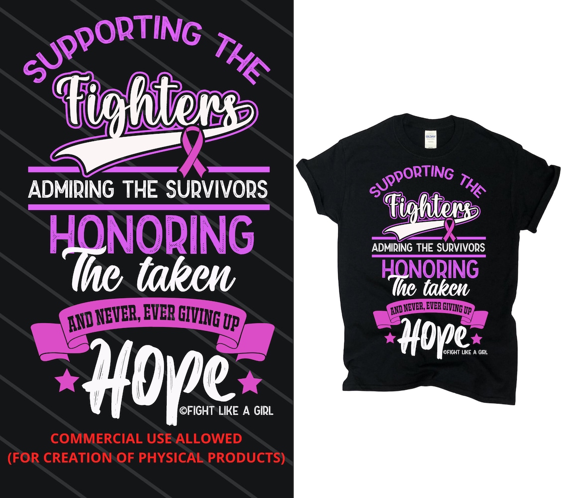 Supporting The Fighters Admiring The Survivors / Cancer | Etsy