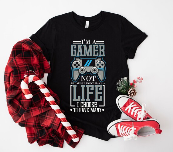 Premium Vector  I am a gamer not because i don't have a life but