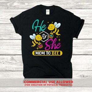He Or She Mom To Bee Pregnancy Reveal Png Only Clipart Etsy