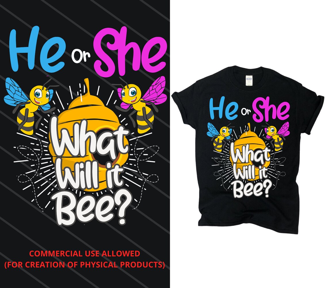 He or she what will it bee gender reveal parents to bee etsy