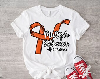 Multiple Sclerosis Awareness / Orange Ribbons / March Orange / Ms Warrior PNG Only. Transparent background, Instant Download. Commercial Use