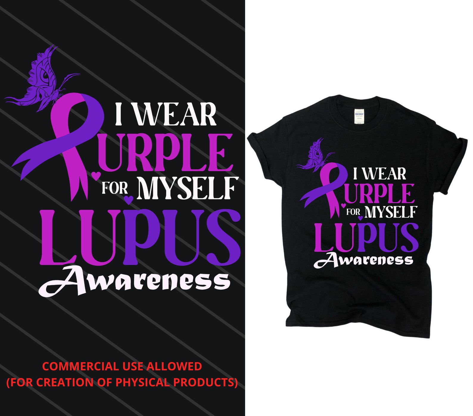 I Wear Purple For Myself / Lupus Awareness / Lupus Fighter PNG Etsy
