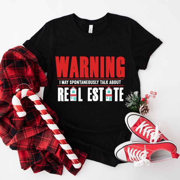 Warning I May Spontaneously Talk About Real Estate / Realtor Life PNG Only. Clipart, Instant Download, Sublimation Graphics. Commercial Use