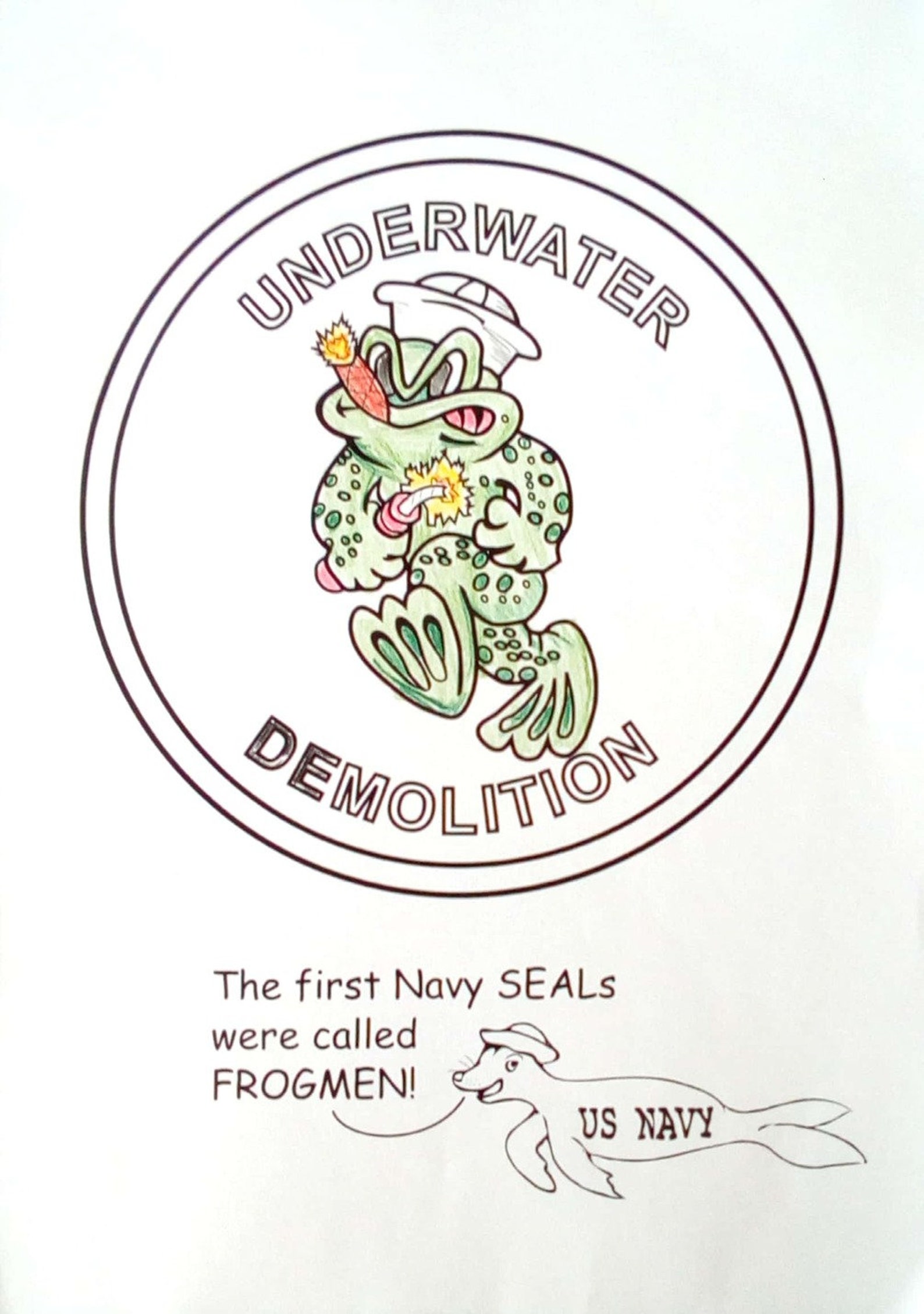 Navy Seals Printable PDF Coloring Pages Instant Download, Super Sharp