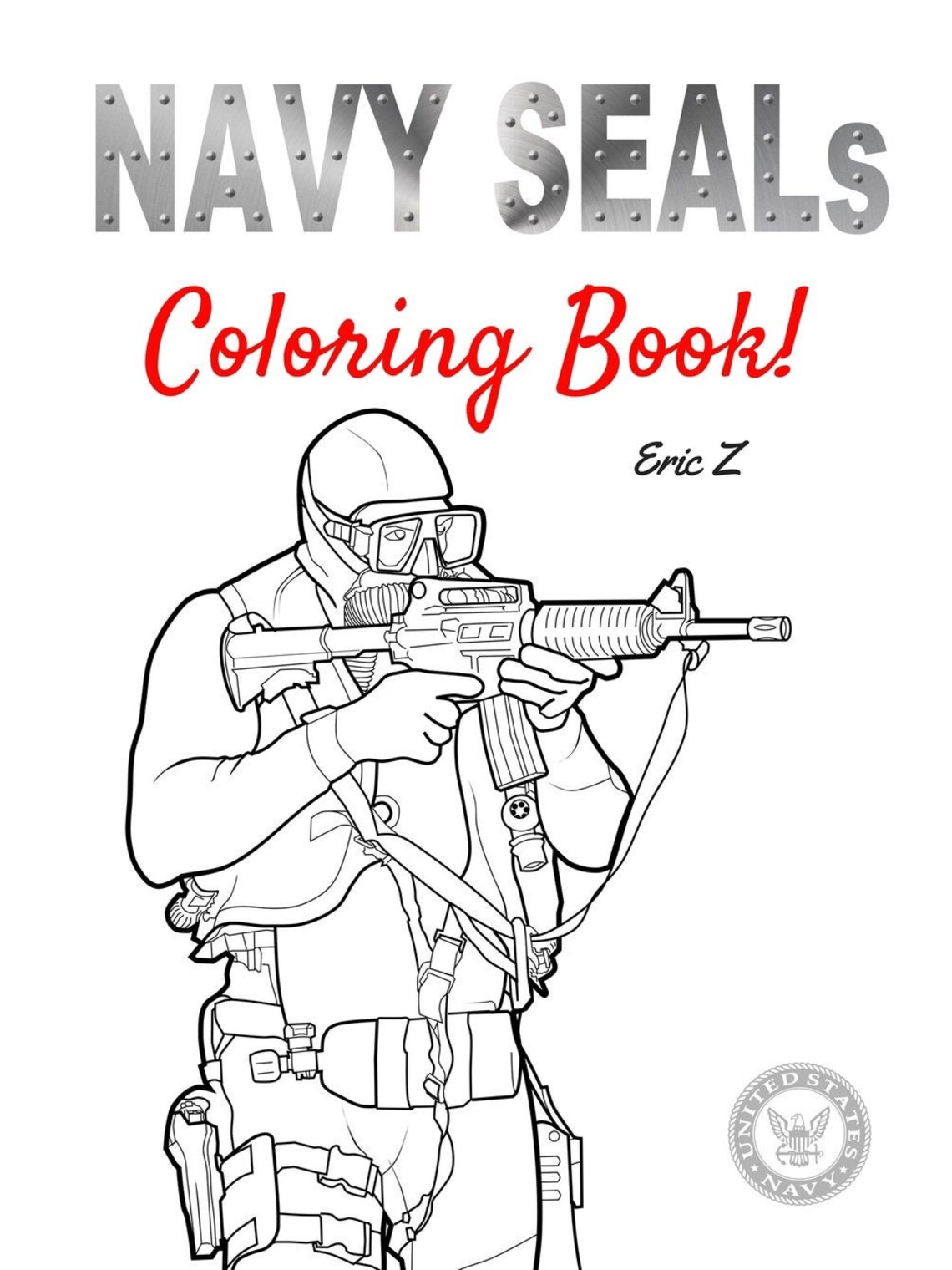 Navy Seals Printable PDF Coloring Pages! Instant Download, Super Sharp ...