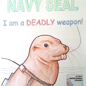 Navy Seals Printable PDF Coloring Pages! Instant Download, Super Sharp ...