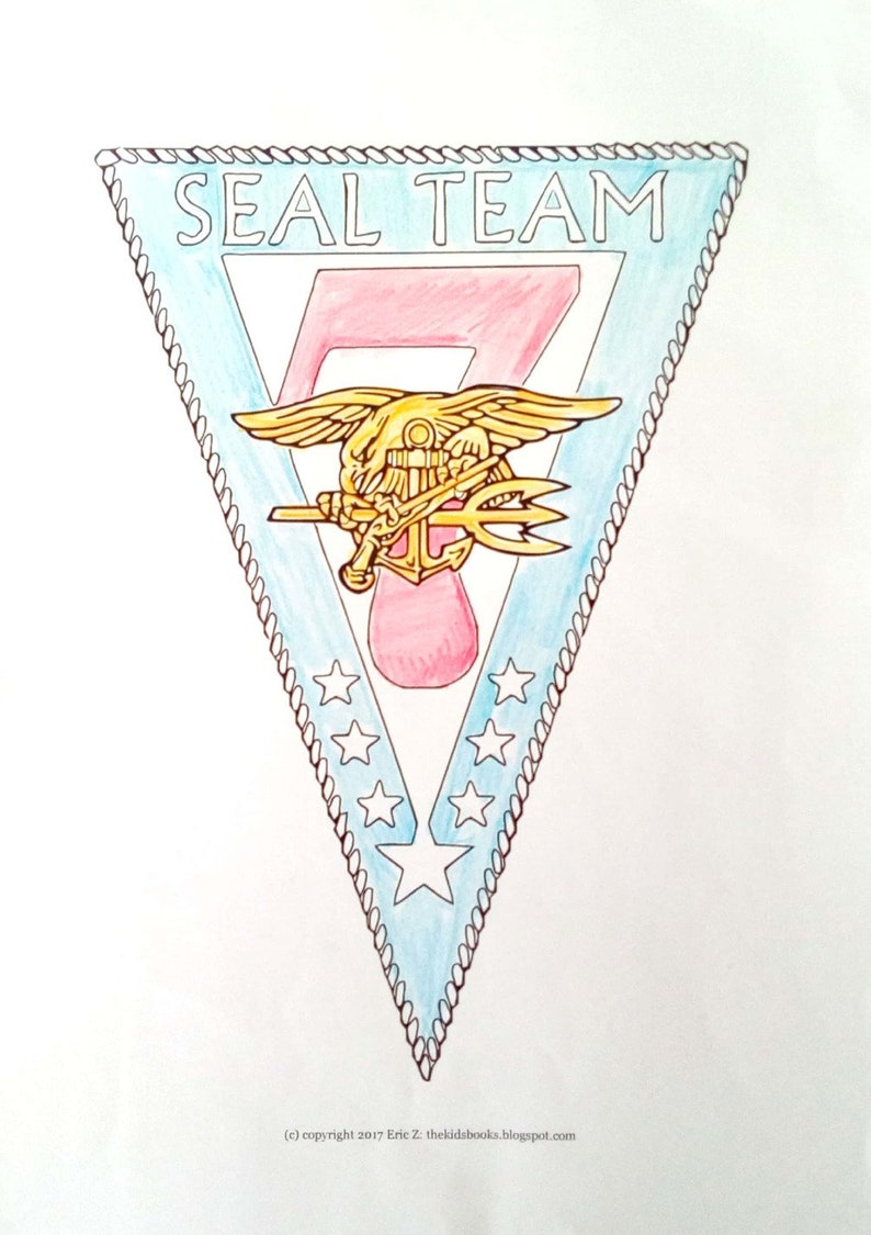 Navy Seals Printable PDF Coloring Pages Instant Download, Super Sharp