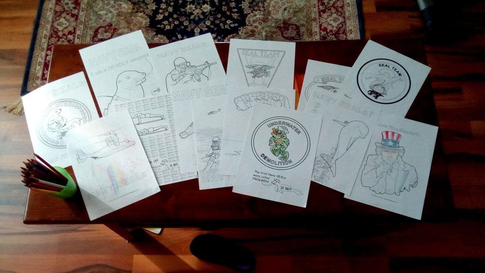 Navy Seals Printable PDF Coloring Pages Instant Download, Super Sharp