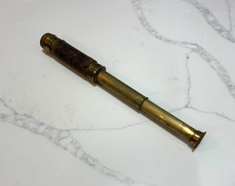 Antique Victorian 3 Draw Brass Telescope (pocket Size) - Etsy