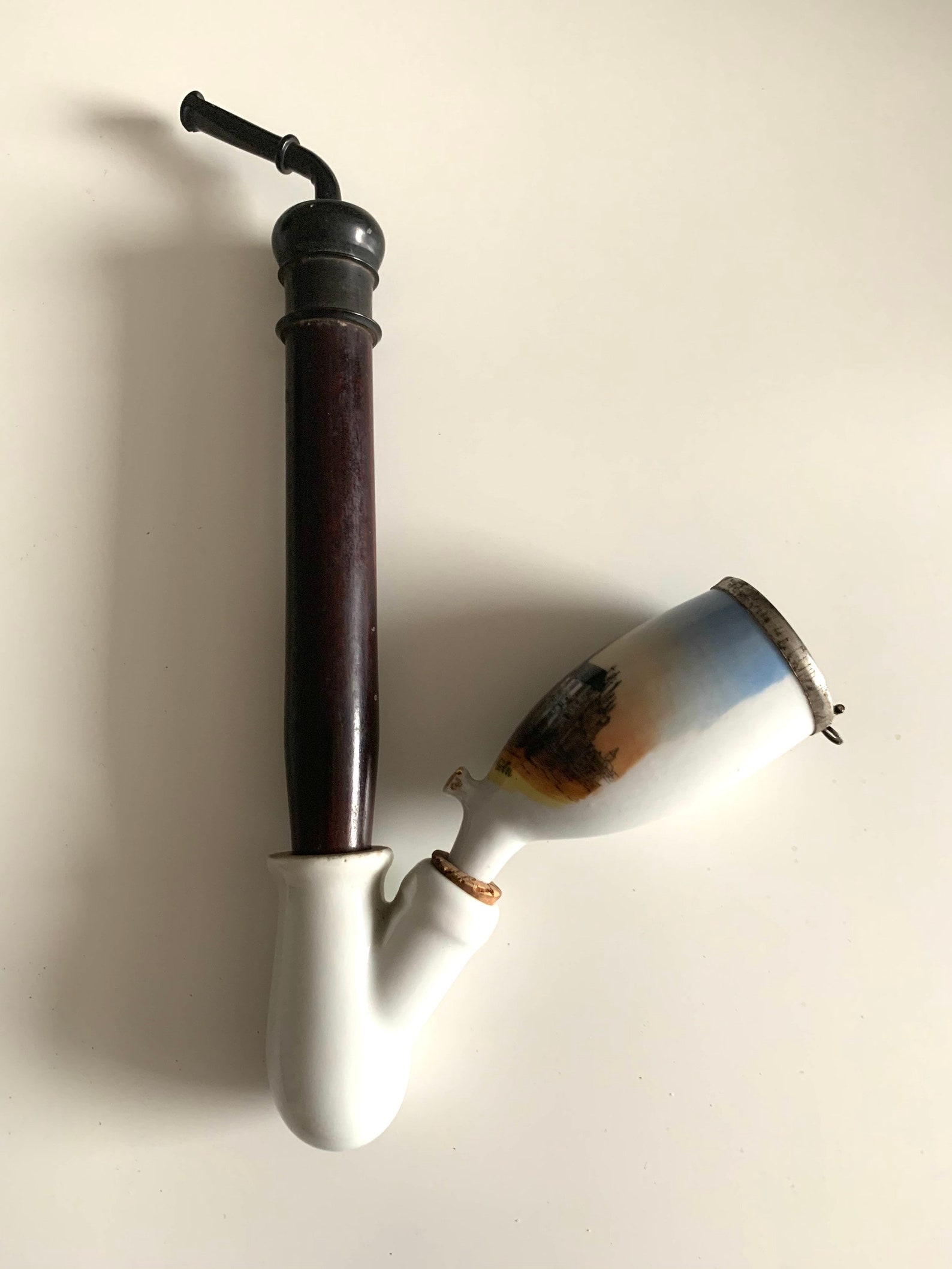 Antique German / Barvarian Smoking Pipe Porcelain bowl with Etsy