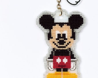 Disney Keychain DIY Kit, Cross Stitch Kit, fun beginner kit, Mickey, Minnie, Buzz Lightyear, Winnie the Pooh, Alien, needlework craft