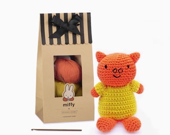 Crochet Kit, "Poppy", from Miffy and Friends, DIY amigurumi kit, easy crochet, DIY stuffed animal, teen to adult craft, unique fun gift