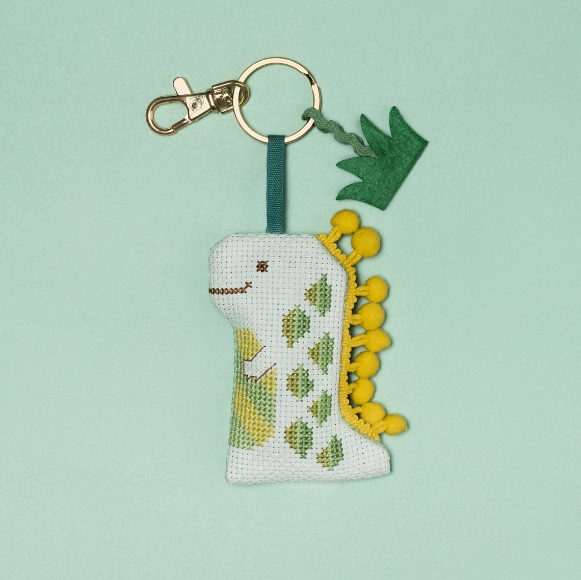 DIY Keychain Cross Stitch Kit fun easy cross stitch project Etsy