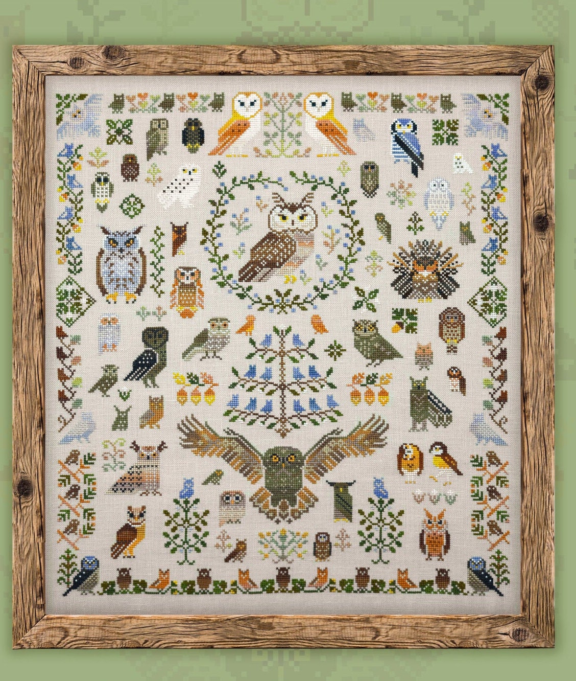OwlForest Embroidery Cross Stitch Kit 100 Owls Etsy
