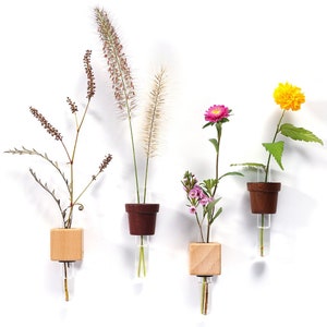 Mini Bud Vase, Mini Diffuser, solid wood, test tube, sleek and cute, locker decor, office decor, desk accessory, unique gift