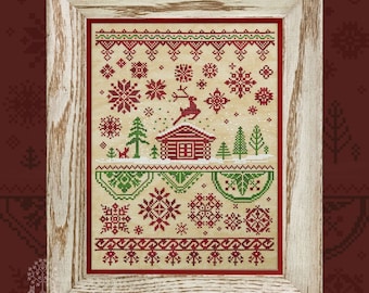 Cross Stitch Pattern, "Silver Hoof - Christmas", OwlForest Embroidery, printed pattern, colored chart, Christmas, holiday cross stitch