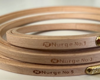 Nurge embroidery hoops solid beech wood brass hardware hand polished superior quality 4", 6", 8", ship from USA