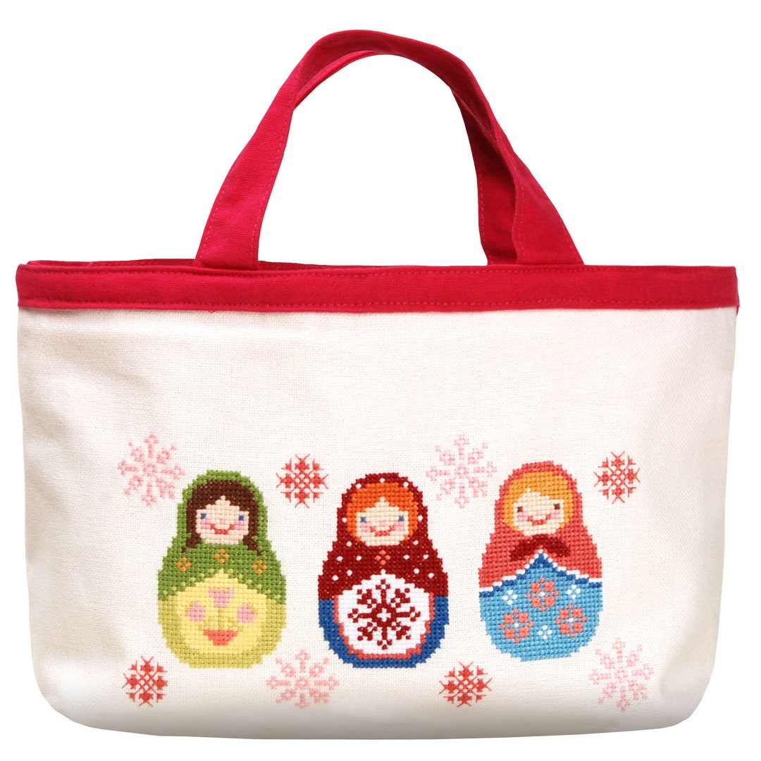 Counted Cross Stitch Bag Kit russian Dolls Etsy