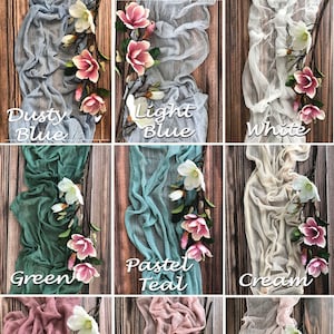 Wedding Table Runner Gauze Table Runner Cheese Cloth Wedding Cheesecloth Arch Drapery Wedding Chair Sashe Boho Wedding Cheesecloth Runner