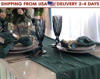 Lot De 6 Chemins De Table En étamine, 3 M X 304 Cm, Nappes Semi- Transparentes En Gaze De Style Bohème Pour Fête Prénatale, Fête Prénuptiale, Fête D'anniversaire (vert Sauge