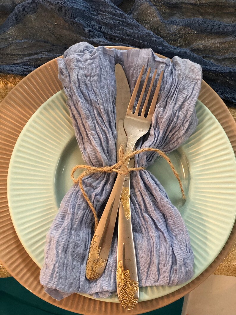 Gauze Napkins Set 4 Color Choice Cheesecloth Tablescape Boho Etsy