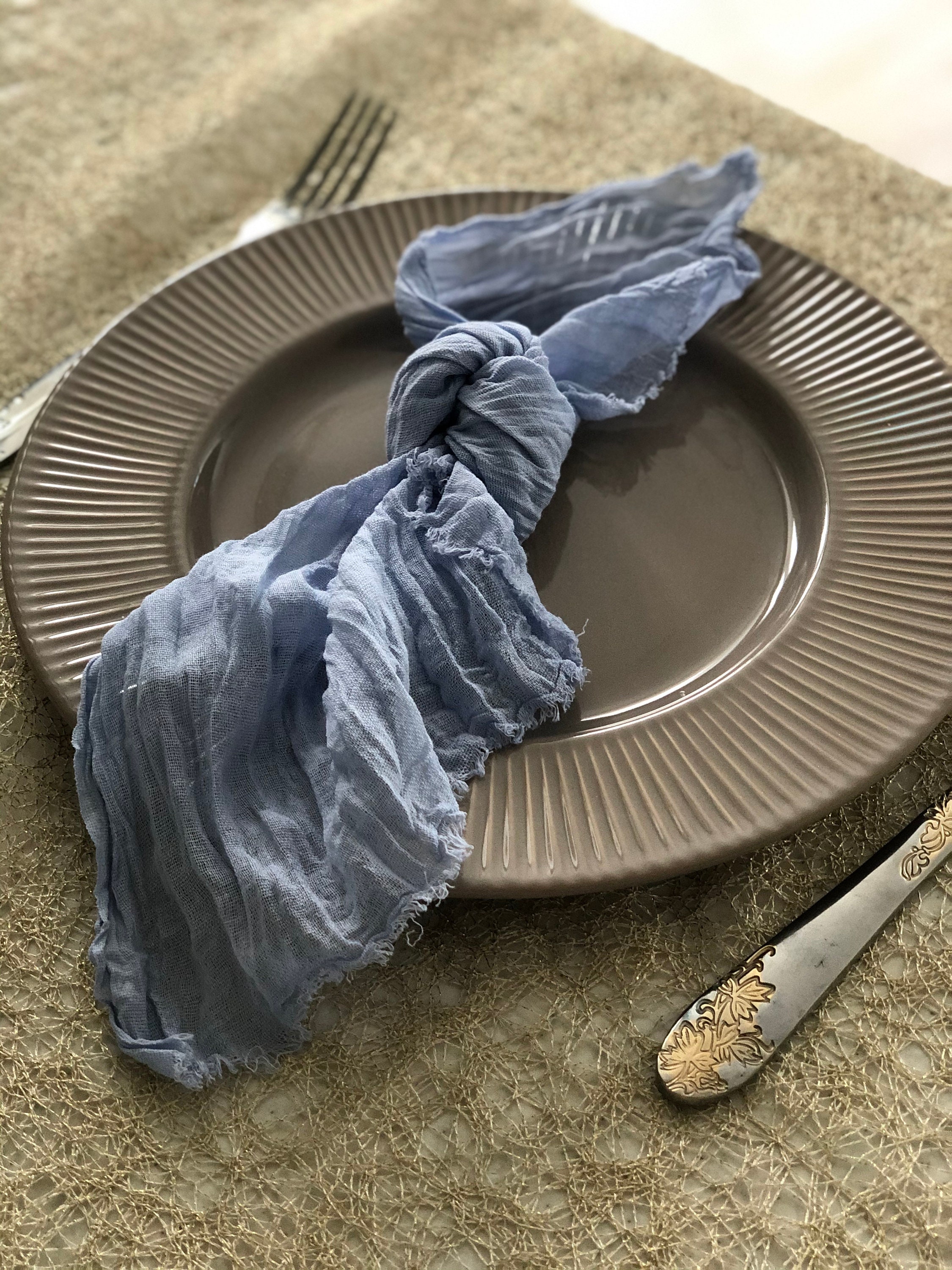 Gauze Napkins Set of 4 Color Choice Cheesecloth Hand Dyed Etsy