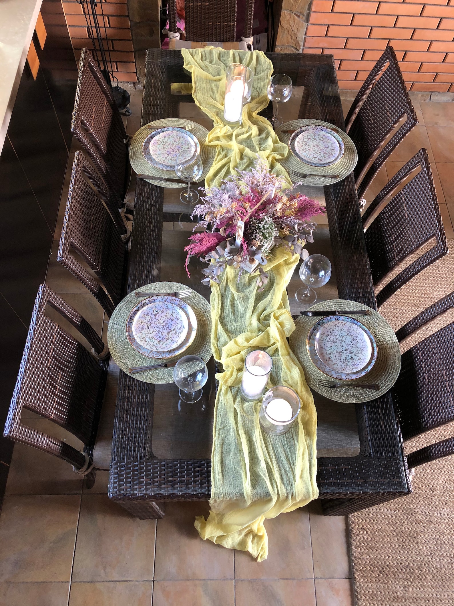 Lemon Cheesecloth Table Runner Many Color Farmhouse Country Etsy