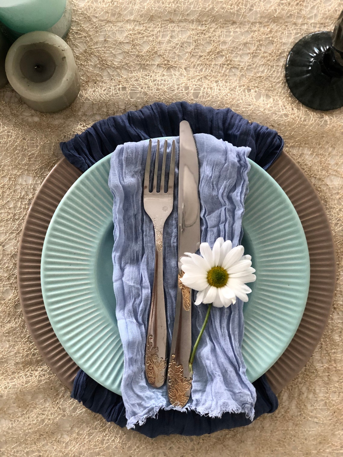 Gauze Napkins Set of 4 Color Choice Cheesecloth Hand Dyed Etsy