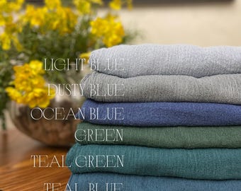 Boho Wedding Table Decor Cheese Cloth Runner Teal Blue Green Gauze Table Centerpiece Ocean Blue Wedding Decor Hand Dyed Cheesecloth Fabric