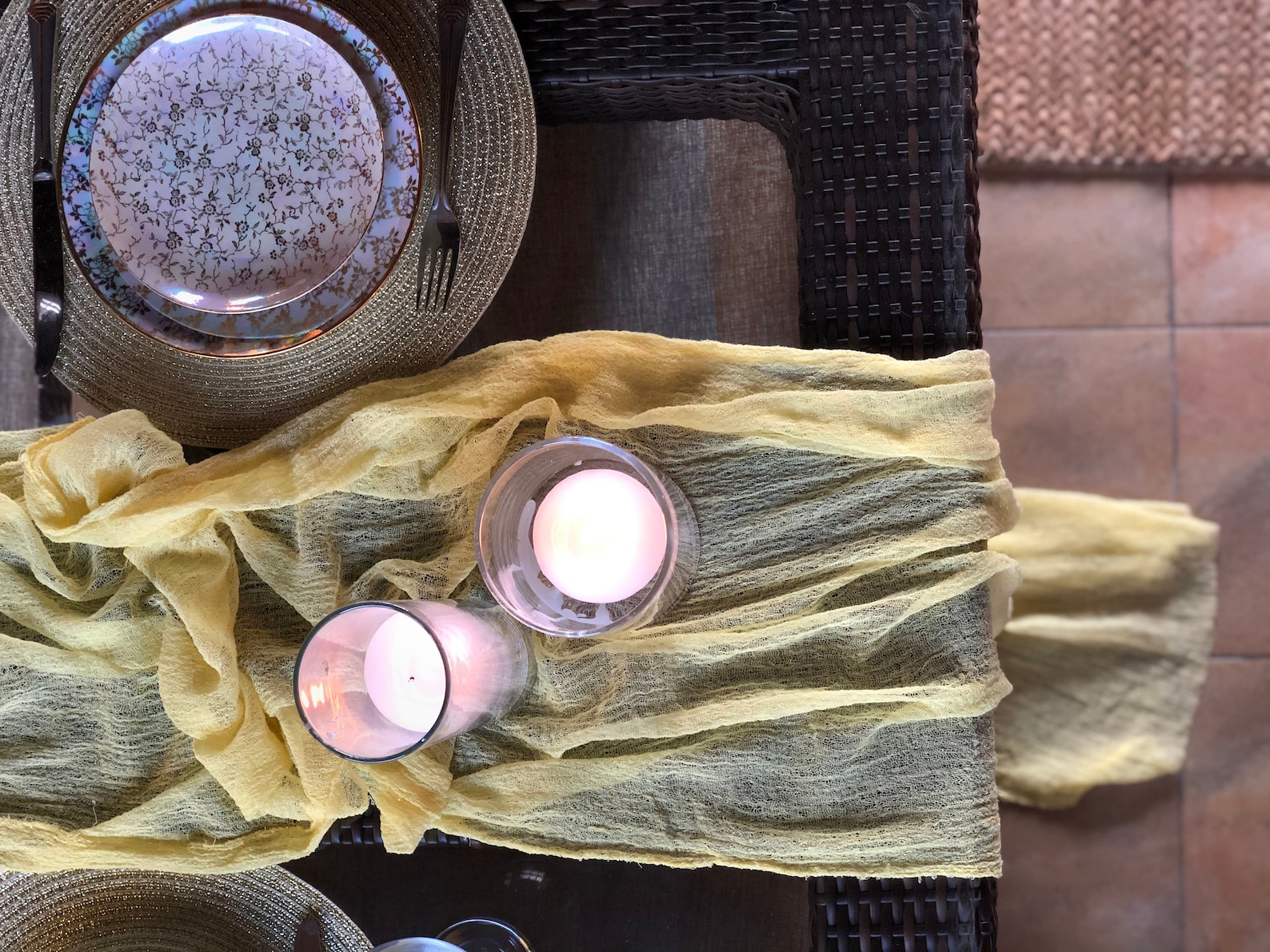 Lemon Cheesecloth Table Runner Many Color Farmhouse Country Etsy