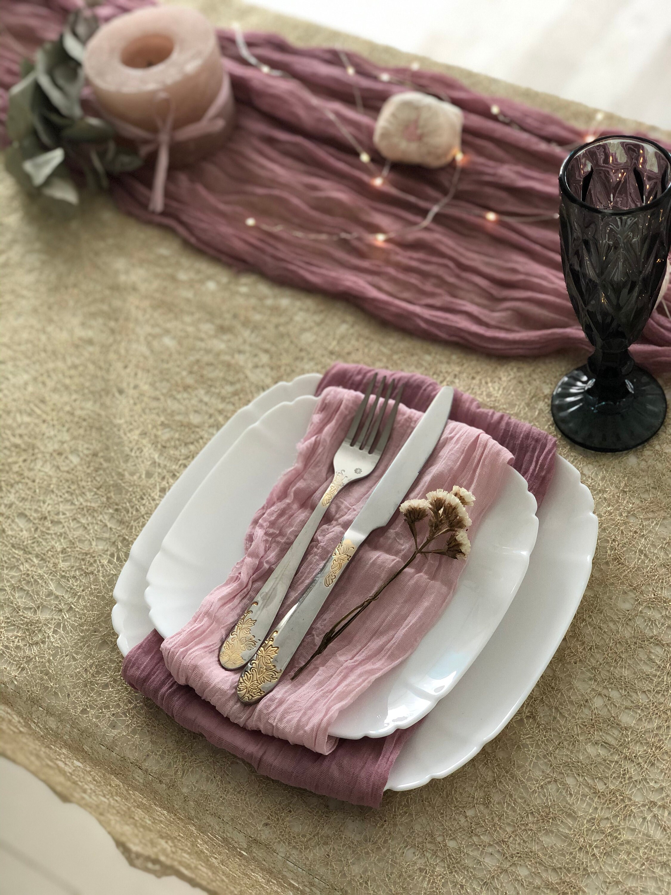 Dusty Rose Cheese Cloth Napkins Set of 4 Any Color Neutral Etsy UK