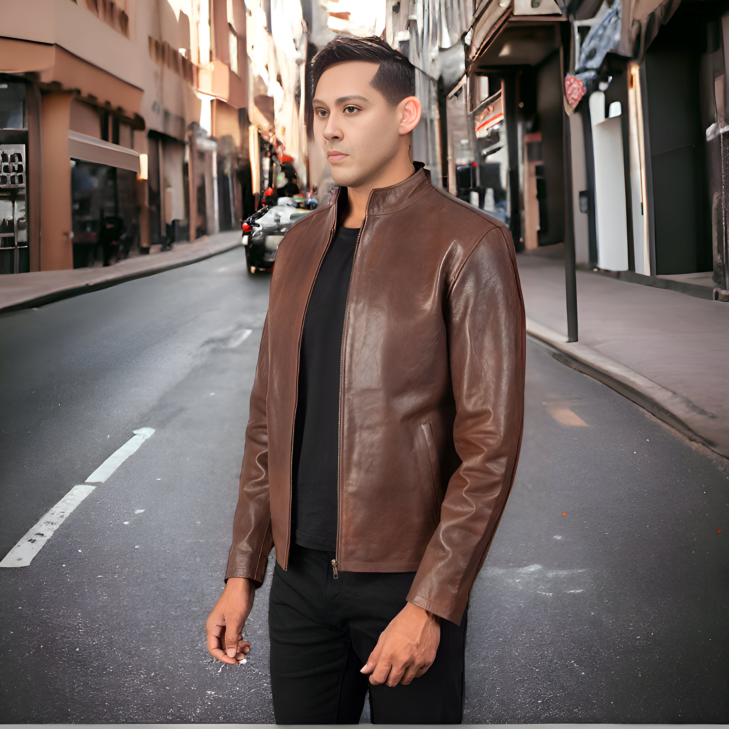 Best Seller, Rustic Brown Color Leather Jacket Men, Lambskin Handmade  Premium Leather Jacket, Best Motorcycle Jacket, Biker Jacket OC1060 - Etsy