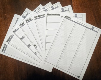 Getting Things Done (GTD) Inspirierte Buchseiten