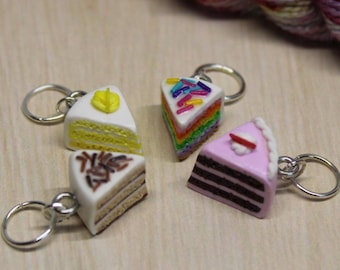Anneaux marqueurs - Knitting Stitch Markers Handmade - Cake - Gift for Knitters – Wool Project Accessorie