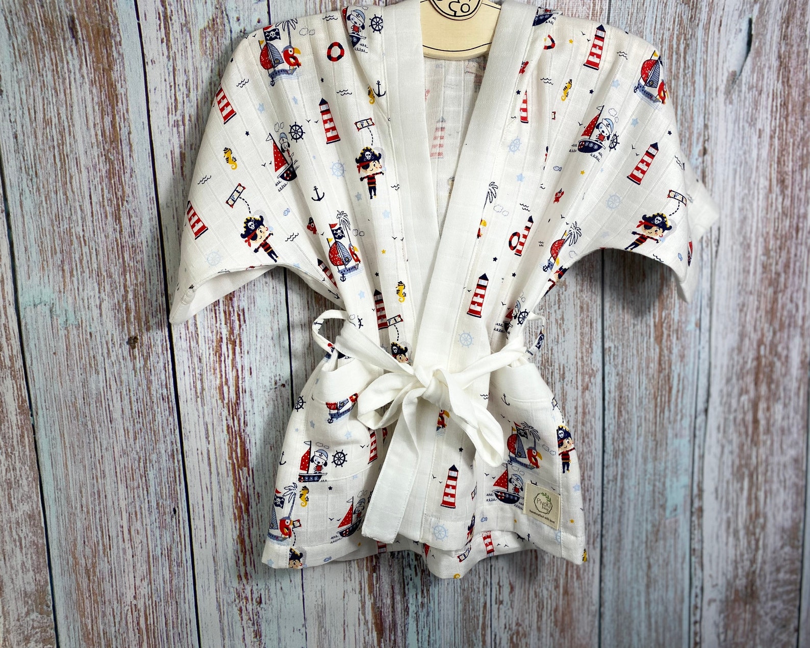 Toddler Bath Robe Children Beach Robe Pirates Cotton Robe Etsy