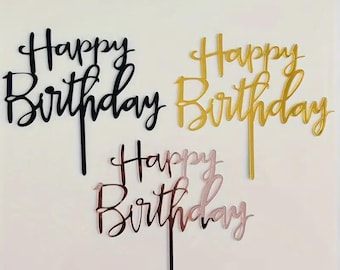 Adorno acrílico para tarta de cumpleaños