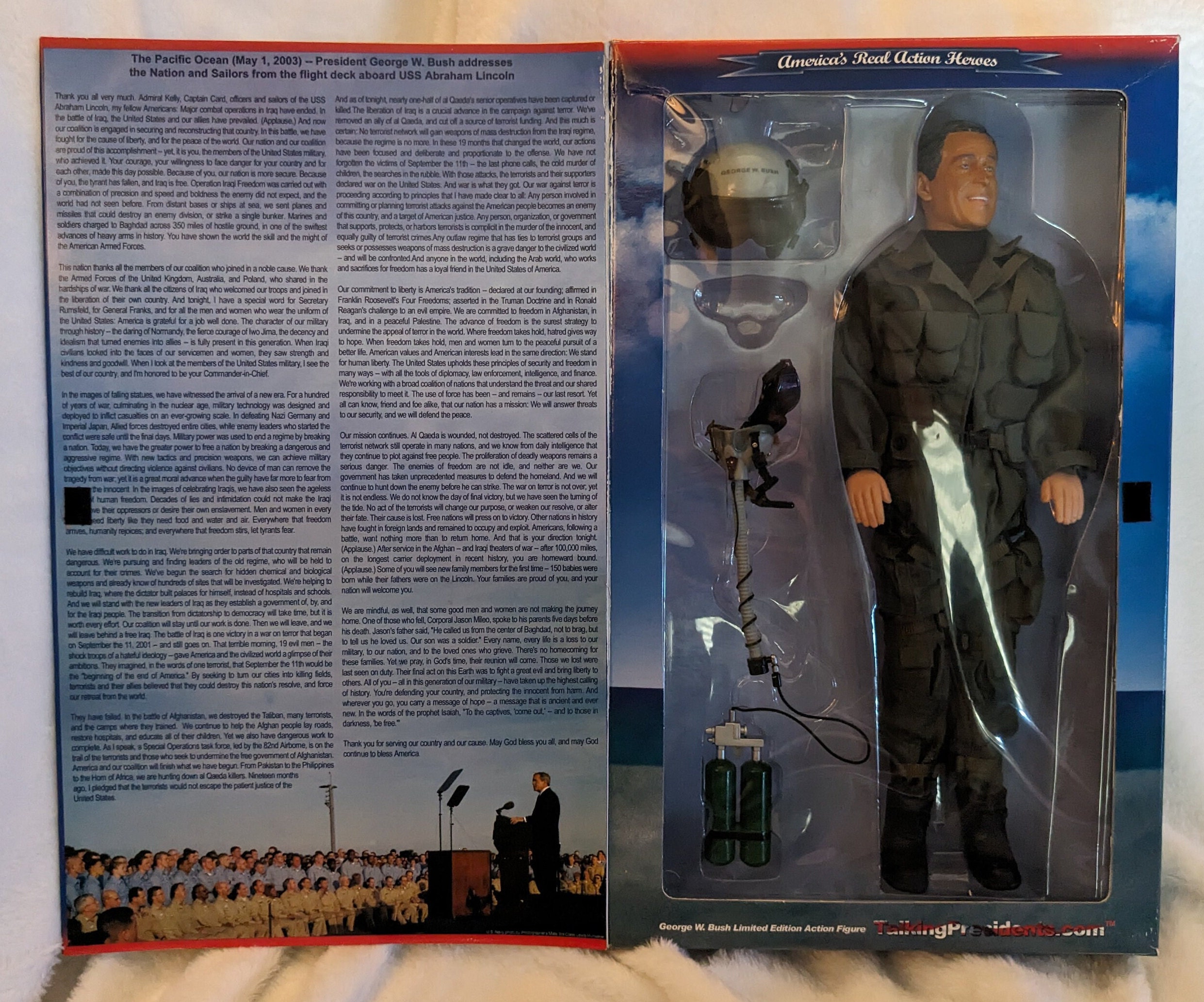 W. Bush Top Gun Action Figure Doll President Bush Doll With