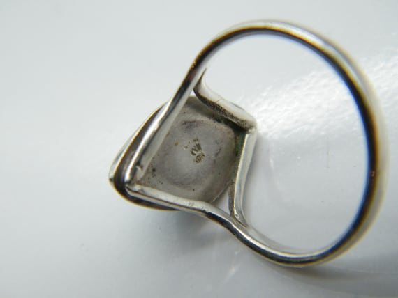 Sterling Silver and Larimar Statement Ring Size 6… - image 11