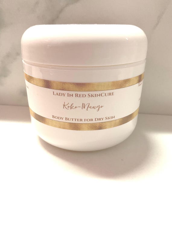 Unscented KokoMango Body Butter for Dry & Sensitive Skin Moisturizer 4 oz.