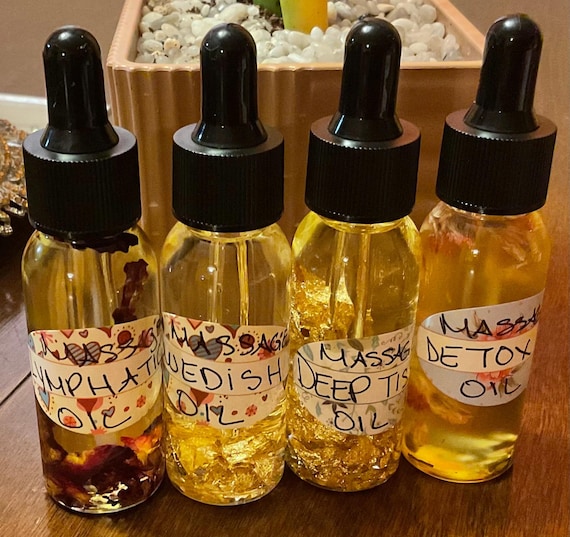 Massage, Swedish Deep Tissue  Detox Lymphatic, Oil 8 oz.