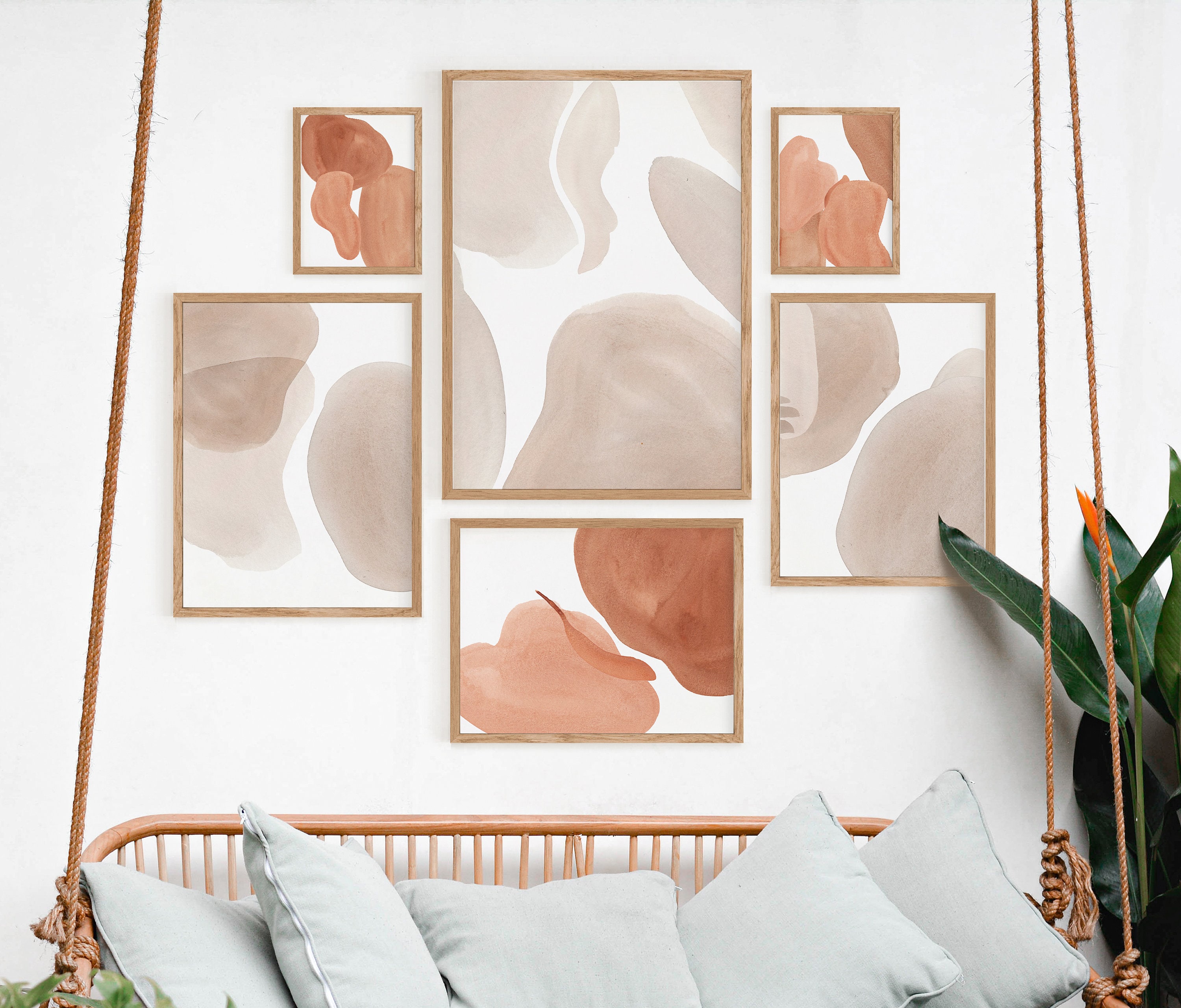 Set of 3 Prints Living Room Wall Art Abstract ArtPrintable Etsy