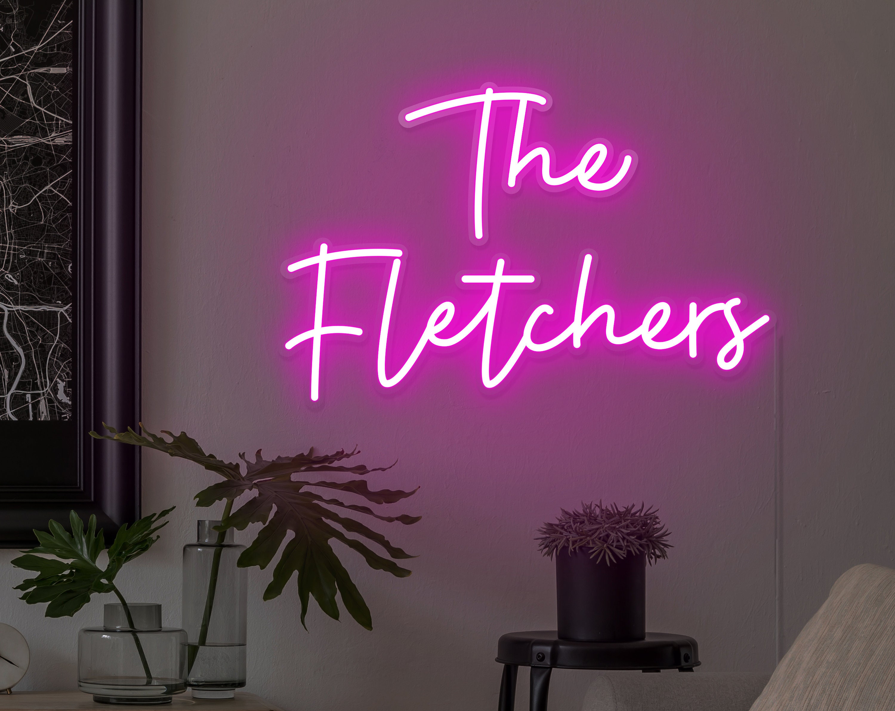 Personalised family neon sign light Etsy