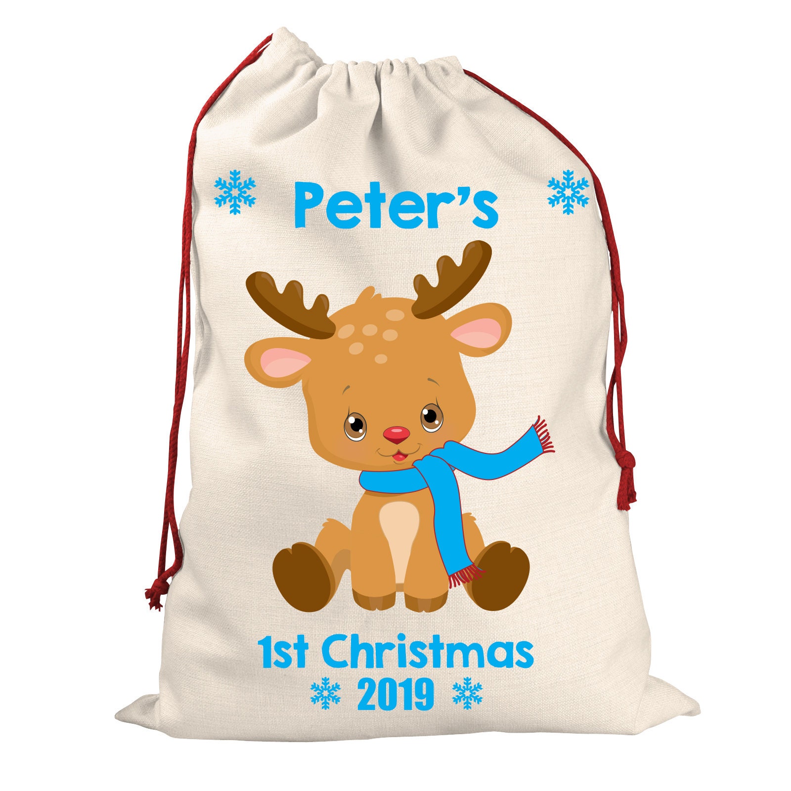 Personalised Christmas Gift Kids Personalized Santa Gift Bag Etsy