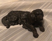 Cast Iron Golden Retriever dog figurine Vintage
